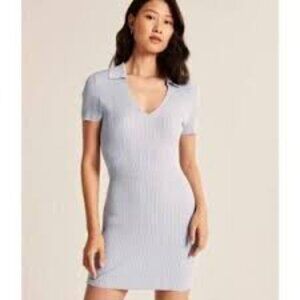 Abercrombie & Fitch Polo Ribbed Knit Mini Dress M